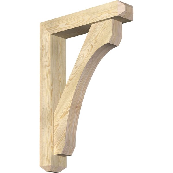 Ekena Millwork Legacy Craftsman Rough Sawn Bracket w/ Offset Brace, Douglas Fir, 6"W x 28"D x 40"H BKT0604X28X40LEC04RDF - main